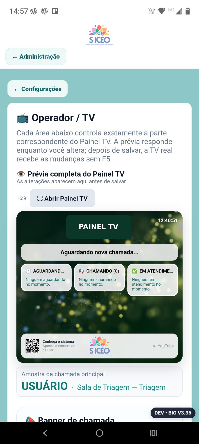 Prévia do Painel TV no celular